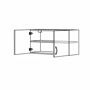 Horní policová skříňka se 2 dvířky, 900 mm, výška 576 mm KuchyneNaNetu