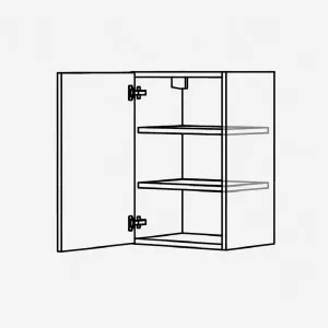 Horní policová skříňka s dvířky, 300 mm, výška 720 mm KuchyneNaNetu