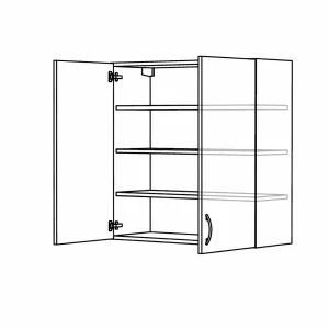 Horní hluboká policová skříňka se 2 dvířky, 600 mm KuchyneNaNetu
