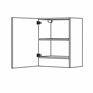 Horní skříňka pro digestoř, 600 mm, výška 720 mm KuchyneNaNetu