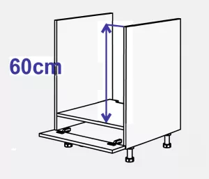 Spodní skříňka pro troubu, 600 mm KuchyneNaNetu