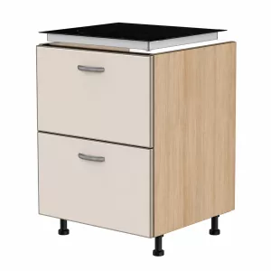 Spodní skříňka pro varnou desku se 2 zásuvkami, 900 mm