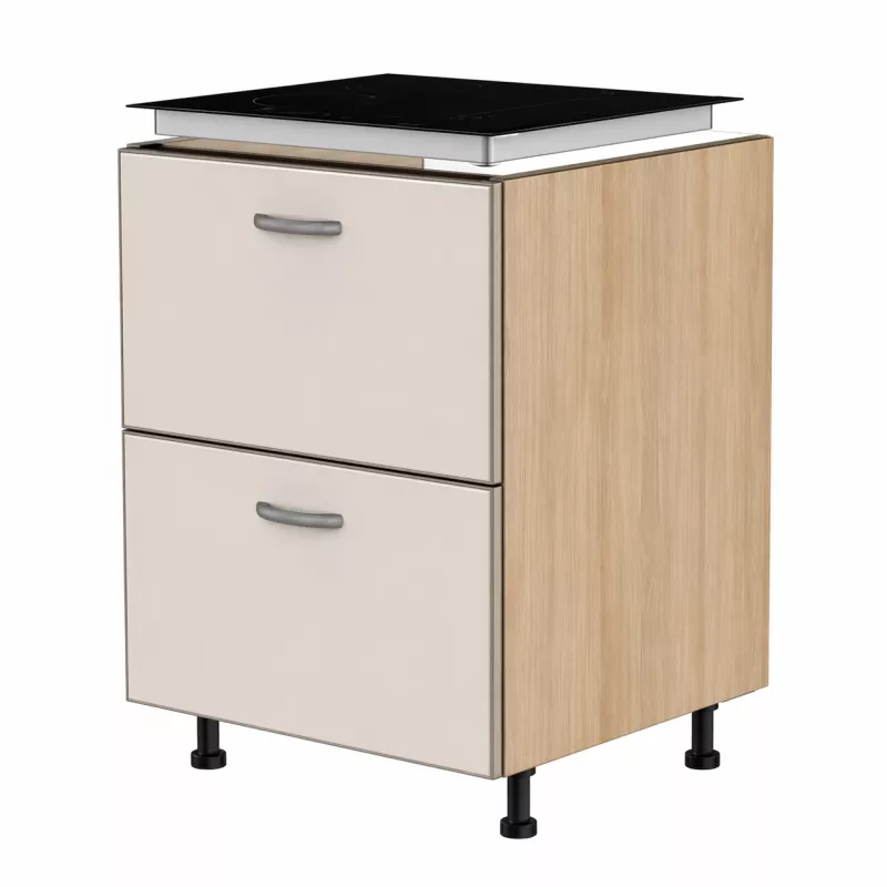 Spodní skříňka pro varnou desku se 2 zásuvkami, 900 mm KuchyneNaNetu