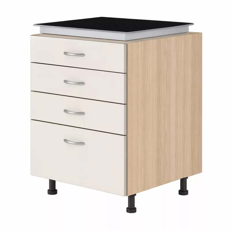 Spodní skříňka pro varnou desku se 4 zásuvkami, 900 mm KuchyneNaNetu