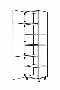 Vysoká potravinová skříň s dvířky, 450 mm, výška 2238 mm KuchyneNaNetu